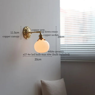 Celako™ Kabocha Wall Light | Glass Wabi Sabi Modern Living Room Lighting