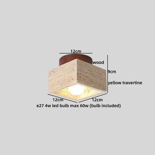 Celako™ Aurestone Ceiling Light | Yellow Travertine Kitchen Island Lighting