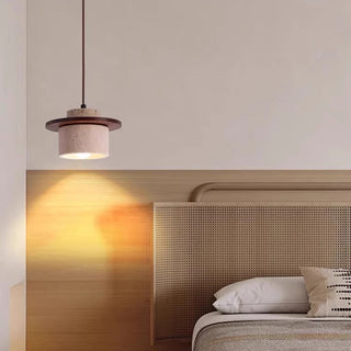 Celako™ Auretone Pendant Light | Yellow Travertine Bedroom Lighting