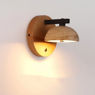 Celako™ Travara Wall Light | Travertine Bedside Lighting