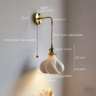 Celako™ Bisque Wall Light | Ceramic Bedroom Lighting