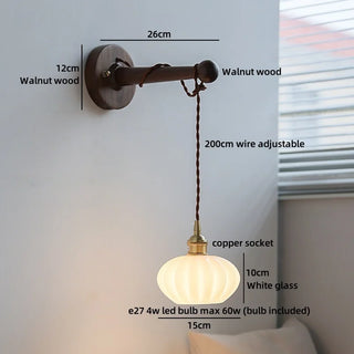Celako™ Lunari Wall Light | Glass Bedside Lighting