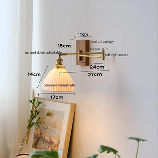 Celako™ Cascara Wall Light | Ceramic Bedroom Lighting