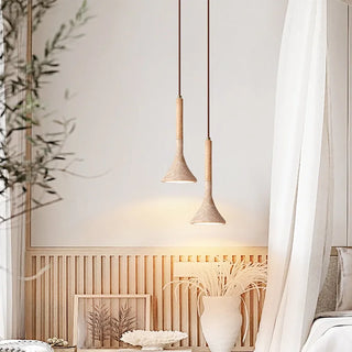 Celako™ Lithoro Pendant Light | Yellow Travertine Bedroom Lighting