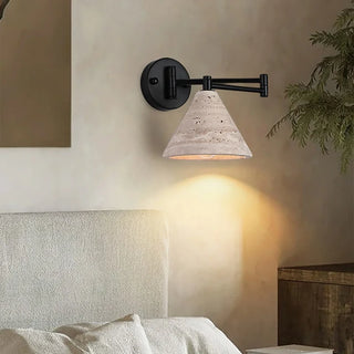 Celako™ Flavium Wall Light | Yellow Travertine Bedroom Lighting