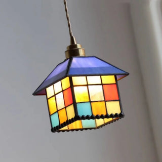 Celako™ Eglomise Pendant Light | Tiffany Vintage Glass Bedroom Lighting