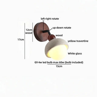 Celako™ Tavara Wall Light | Travertine Living Room Lighting