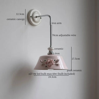 Celako™ Caolina Wall Light | Ceramic Bedroom Lighting