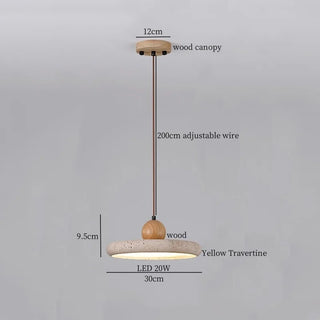Celako™ Ochralis Pendant Light | Yellow Travertine Kitchen Island Lighting