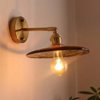 Celako™ Cuvara Wall Light | Glass Copper Bedroom Lighting