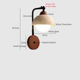 Celako™ Porosia Wall Light | Yellow Travertine Living Room Lighting