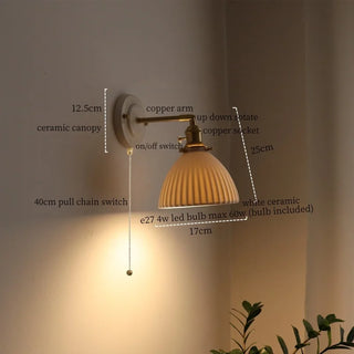 Celako™ Cerafine Wall Light | Ceramic Bedroom Lighting