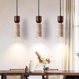 Celako™ Arventine Pendant Light | Yellow Travertine Living Room Lighting