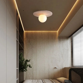 Celako™ Carparo Ceiling Light | Yellow Travertine Japan Style