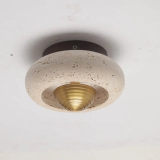 Celako™ Ishari Ceiling Light | Yellow Travertine Dining Room Lighting