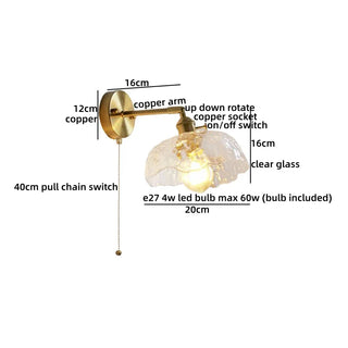 Celako™ Verdite Wall Light | Glass Bedroom Lighting