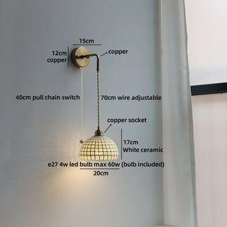 Celako™ Vitrona Wall Light | Copper Living Room Lighting