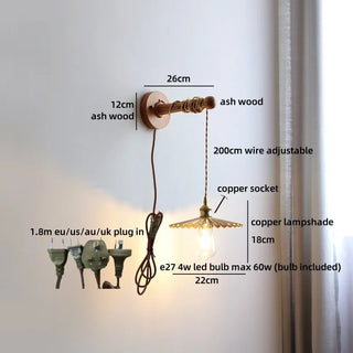 Celako™ Aurelia Wall Light | Copper Bedside Lighting