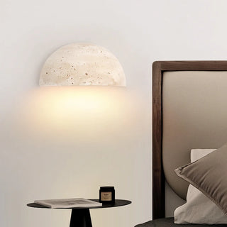 Celako™ Sunlithic Wall Light | Yellow Travertine Bedroom Lighting
