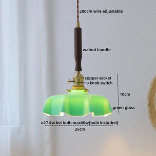 Celako™ Cuvelo Pendant Light | Glass Copper Bedroom Lighting