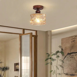 Celako™ Succina Ceiling Light | Amber Glass Bedroom Lighting