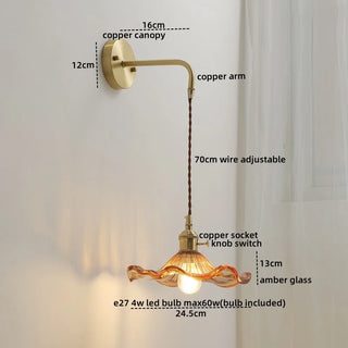 Celako™ Aureglas Wall Light | Glass Bedroom Lighting