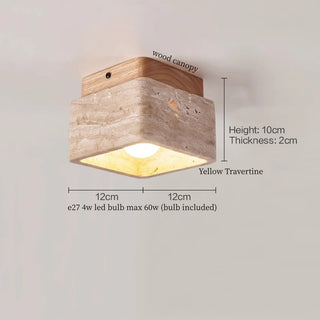 Celako™ Auriena Ceiling Light | Yellow Travertine Kitchen Island Lighting