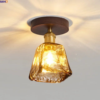 Celako™ Ambelis Ceiling Light | Amber Glass Living Room Lighting