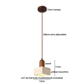 Celako™ Tivori Pendant Light | Travertine Dining Room Lighting