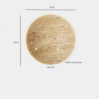 Celako™ Soltra Wall Light | Yellow Travertine Living Room Lighting