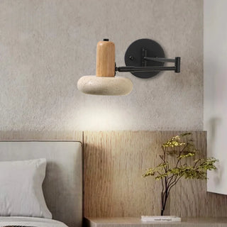 Applique murale Celako™ Terrevalo | Luminaire de salon en travertin jaune