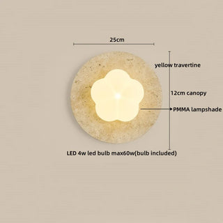 Celako™ Travertin Wall Light | Travertine Bedroom Lighting