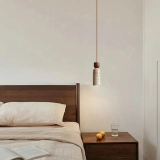 Celako™ Yugenite Pendant Light | Yellow Travertine Bedroom Lighting