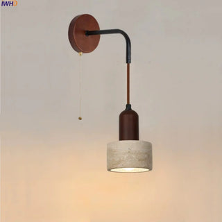 Celako™ Calterra Wall Light | Yellow Travertine Bedroom Lighting