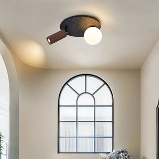 Celako™ Trivaro Ceiling Light | Black Travertine Wabi Sabi Style