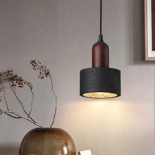 Celako™ Neroporo Pendant Light | Black Travertine Bedroom Lighting