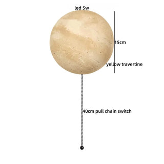 Celako™ Orolith Wall Light | Travertine Bedside Lighting