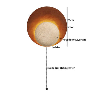 Celako™ Seluna Wall Light | Travertine Living Room Lighting