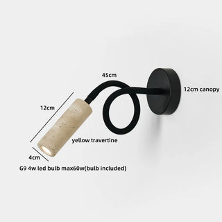 Celako™ Trevina Wall Light | Travertine Bedroom Lighting