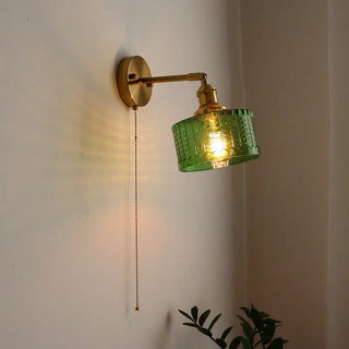 Celako™ Verdira Wall Light | Green Glass Japan Style
