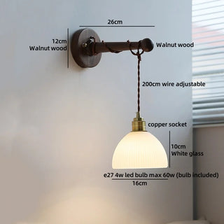 Celako™ Lunari Wall Light | Glass Bedside Lighting