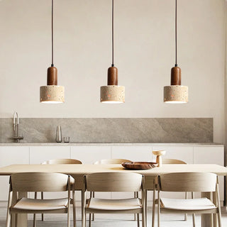 Suspension Celako™ Columora | Luminaire de salle à manger en travertin jaune