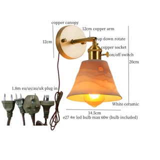 Celako™ Kaolessa Wall Light | Ceramic Bedroom Lighting