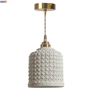 Celako™ Alveola Pendant Light | White Hollow Ceramic Living Room Lighting