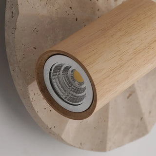 Celako™ Aurivine Wall Light | Yellow Travertine Bedroom Lighting