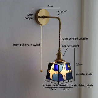 Celako™ Aurina Wall Light | Stained Glass Bedside Lighting