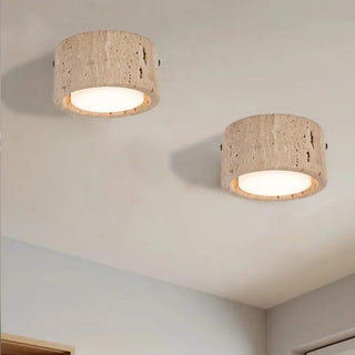 Celako™ Iwasu Ceiling Light | Yellow Travertine Wabi Sabi Style Living Room Lighting