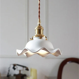 Celako™ Merletto Pendant Light | White Ceramic Bedroom Lighting