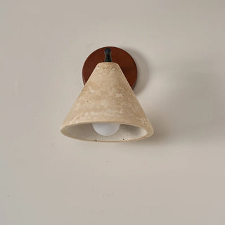 Celako™ Terravera Wall Light | Yellow Travertine Bedroom Lighting