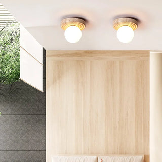 Celako™ Alabastro Ceiling Light | Yellow Travertine Glass Living Room Lighting